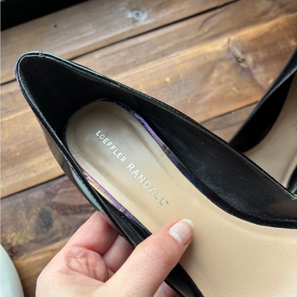 Loeffler Randall Jolie Kitten Heel in Black Opalescent Patent Leather Size 9 - Picture 6 of 11